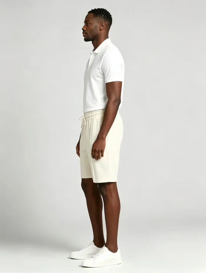 Men's Waffle Vertical Seam Drawstring Shorts - Image 11