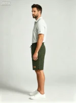 Men's Soft Chevron Pattern Drawstring Shorts Multi Occasion Travel Light Lounge Shorts - Image 12