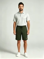 Men's Soft Chevron Pattern Drawstring Shorts Multi Occasion Travel Light Lounge Shorts - Image 11