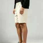 Men's Vertical Seam Dual Waist Drawstring Breathable Mesh Knee Length Casual Chino Shorts