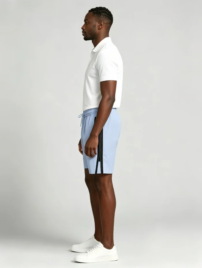 Men's Soft Jacquard Knit Drawstring Shorts Multi Occasion Lightweight Travel Lounge Shorts - Image 8