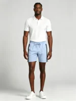 Men's Soft Jacquard Knit Drawstring Shorts Multi Occasion Lightweight Travel Lounge Shorts - Image 9