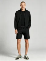 Men's Soft Jacquard Knit Drawstring Shorts Multi Occasion Lightweight Travel Lounge Shorts - Image 13