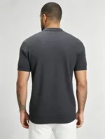 Retro Textured Henley Collar Knit Polo, Solid Slim Fit Short Sleeve Premium Pullover for Men - Image 17