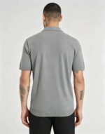Minimalist Solid V-Collar Knit Polo, Slim Fit Short Sleeve Premium Pullover for Men - Image 6