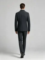 Men's Slim Fit Double Breasted Textured Suit Set - Image 3