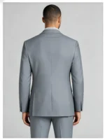 Men's Slim Fit 2 Piece Suit One-Button Notch Lapel Business Formal Interview Wedding Suit Set - Image 8