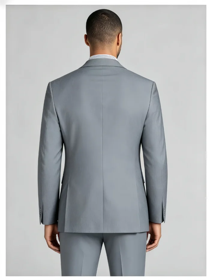 Men's Slim Fit 2 Piece Suit One-Button Notch Lapel Business Formal Interview Wedding Suit Set - Image 8
