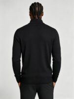 Men's Solid Quarter Zip Mock Neck Knit Sweater Soft Warm Business Casual Layering Pullover - Image 8