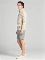 Men's Solid Quarter Zip Mock Neck Knit Sweater Soft Warm Business Casual Layering Pullover - Image 23