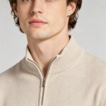 Men's Solid Quarter Zip Mock Neck Knit Sweater Soft Warm Business Casual Layering Pullover - Image 25