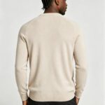 Men's Front Diamond Cable Knit Crew Neck Raglan Sleeve Sweater Soft Breathable Fall Winter Casual Layering Pullover