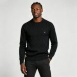 Men's Front Diamond Cable Knit Crew Neck Raglan Sleeve Sweater Soft Breathable Fall Winter Casual Layering Pullover - Image 6