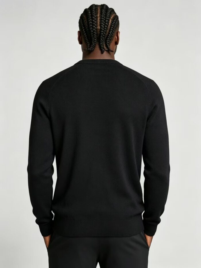 Men's Front Diamond Cable Knit Crew Neck Raglan Sleeve Sweater Soft Breathable Fall Winter Casual Layering Pullover - Image 9