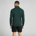 Men's Full Zip Stand Collar Diamond Textured Knit Cardigan Raglan Sleeve Warm Business Casual Knit Jacket - Image 13