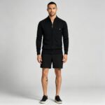Men's Full Zip Stand Collar Diamond Textured Knit Cardigan Raglan Sleeve Warm Business Casual Knit Jacket - Image 14