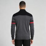 Men's Soft Stretch Color Block Zip Knit Cardigan Multi Occasion Breathable Daily Travel Lightweight Outer Sweater - Image 3