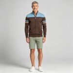 Men's Soft Stretch Color Block Zip Knit Cardigan Multi Occasion Breathable Daily Travel Lightweight Outer Sweater - Image 10