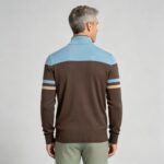 Men's Soft Stretch Color Block Zip Knit Cardigan Multi Occasion Breathable Daily Travel Lightweight Outer Sweater - Image 11