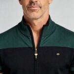 Men's Soft Stretch Color Block Zip Knit Cardigan Multi Occasion Breathable Daily Travel Lightweight Outer Sweater - Image 17