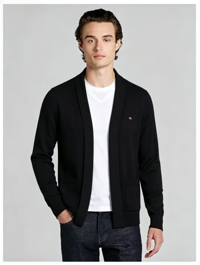Men's Open Front Pocket Knit Cardigan - Image 14