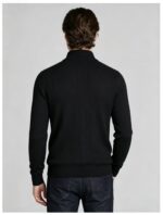 Men's Vertical Rib Quarter Zip Knit Sweater - Image 20