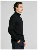 Men's Vertical Rib Quarter Zip Knit Sweater - Image 21
