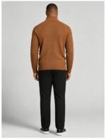 Men's Waffle Knit Stand Collar Cardigan - Image 9