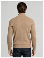 Men's Waffle Knit Stand Collar Cardigan - Image 5