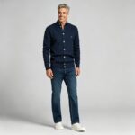 Men's Waffle Knit Stand Collar Cardigan - Image 22