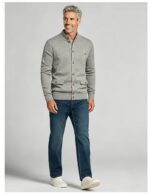 Men's Stand Collar Pocket Knit Cardigan - Image 5