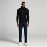 Men's High Stretch Vertical Rib Turtleneck Knit Sweater Multi Occasion Windproof Daily Travel Warm Base Layer Top - Image 6
