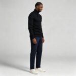 Men's High Stretch Vertical Rib Turtleneck Knit Sweater Multi Occasion Windproof Daily Travel Warm Base Layer Top - Image 8