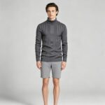 Men's High Stretch Vertical Rib Turtleneck Knit Sweater Multi Occasion Windproof Daily Travel Warm Base Layer Top - Image 18