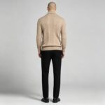 Men's Full Diamond Cable Knit Shawl Collar Button Front Cardigan Soft Warm Business Casual Layering Knit Jacket - Image 3