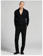 Men's Full Diamond Cable Knit Shawl Collar Button Front Cardigan Soft Warm Business Casual Layering Knit Jacket - Image 6