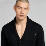Men's Full Diamond Cable Knit Shawl Collar Button Front Cardigan Soft Warm Business Casual Layering Knit Jacket - Image 9