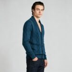 Men's Full Diamond Cable Knit Shawl Collar Button Front Cardigan Soft Warm Business Casual Layering Knit Jacket - Image 20