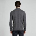 Men's Full Diamond Cable Knit Shawl Collar Button Front Cardigan Soft Warm Business Casual Layering Knit Jacket - Image 23