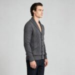 Men's Full Diamond Cable Knit Shawl Collar Button Front Cardigan Soft Warm Business Casual Layering Knit Jacket - Image 24