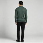 Men’s Henley Vertical‑Rib Long‑Sleeve Pullover Knit Sweater Product Description - Image 3