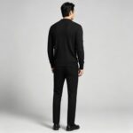 Men’s Henley Vertical‑Rib Long‑Sleeve Pullover Knit Sweater Product Description - Image 7
