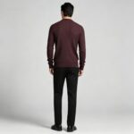 Men’s Henley Vertical‑Rib Long‑Sleeve Pullover Knit Sweater Product Description - Image 11