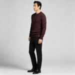 Men’s Henley Vertical‑Rib Long‑Sleeve Pullover Knit Sweater Product Description - Image 12
