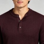 Men’s Henley Vertical‑Rib Long‑Sleeve Pullover Knit Sweater Product Description - Image 13