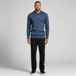 Men’s Henley Vertical‑Rib Long‑Sleeve Pullover Knit Sweater Product Description - Image 14
