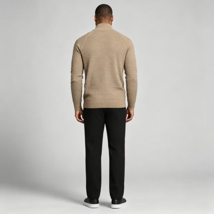 Men's Full Vertical Ribbed Henley Collar Long Sleeve Knit Sweater Soft Slim Fit Fall Winter Casual Layering Pullover - Image 15