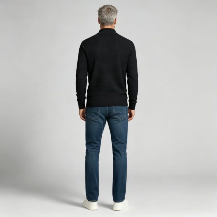Men's Full Vertical Ribbed Henley Collar Long Sleeve Knit Sweater Soft Slim Fit Fall Winter Casual Layering Pullover - Image 19