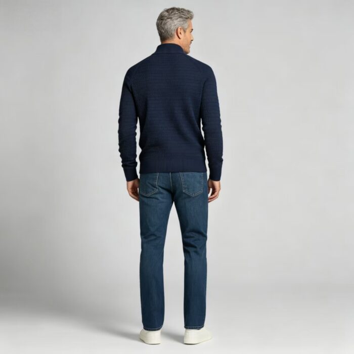 Men's Full Vertical Ribbed Henley Collar Long Sleeve Knit Sweater Soft Slim Fit Fall Winter Casual Layering Pullover - Image 23