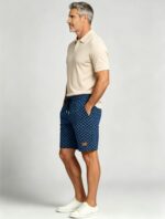 Men's Soft Chevron Pattern Drawstring Shorts Multi Occasion Travel Light Lounge Shorts - Image 9